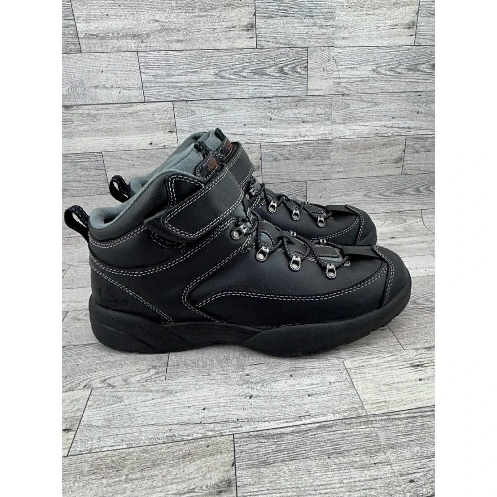 Dr. Comfort‎ Ranger 9410 Men Black Leather Hiking Boots Size 10M Therapeutic